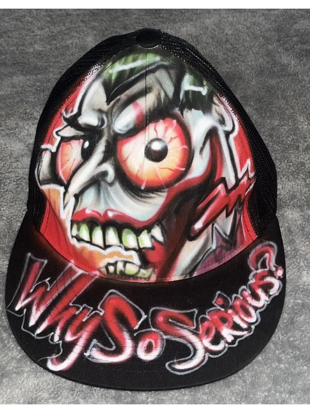 The Joker Why So Serious Airbrush Snapback Trucker Hat Cap